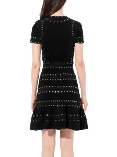 Alexander McQueen Eyelet Mini Dress | Thumbnail 6 Alexander McQueen Eyelet Mini Dress | Thumbnail 6
