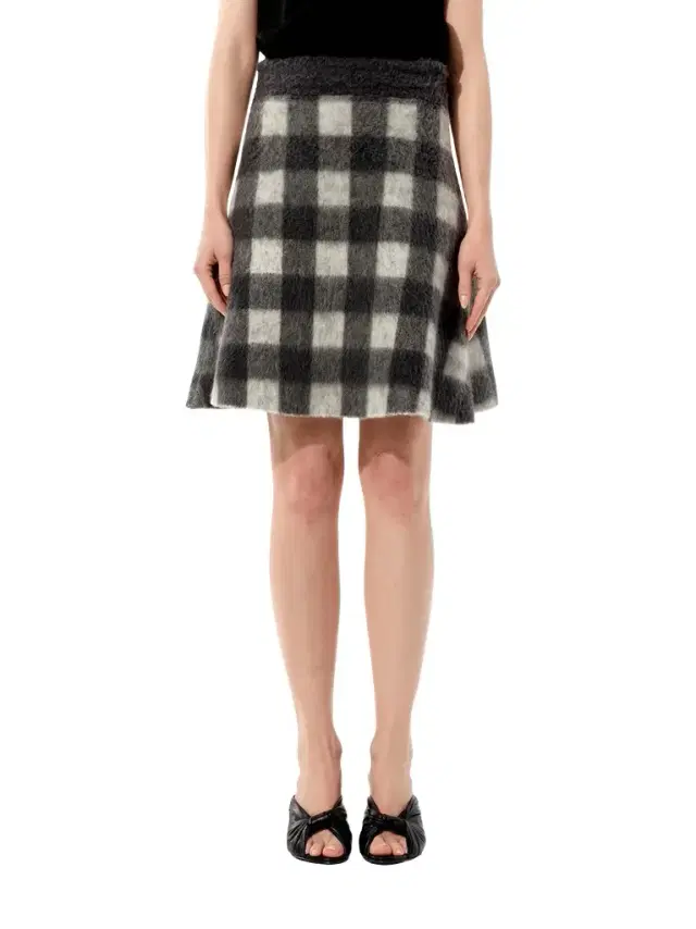 Midi Skirt in White Black Midi Skirt in White Black