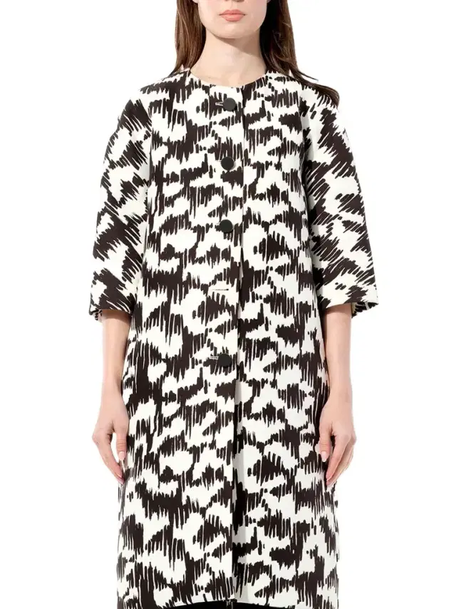 Balenciaga Coat in Black/white Black