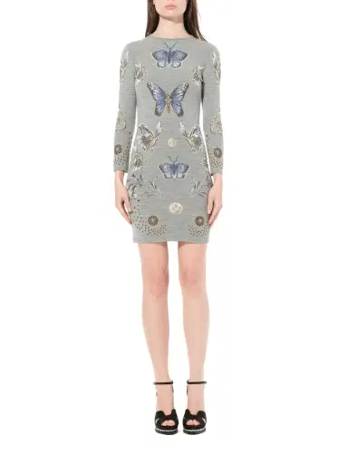 Alexander McQueen Mini Jacquard Dress in Multicolour 1033 | Thumbnail 4