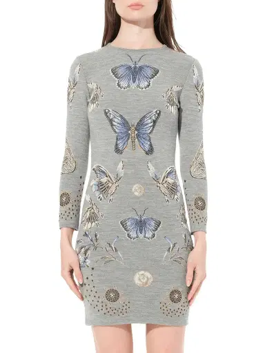 Alexander McQueen Mini Jacquard Dress in Multicolour 1033 | Thumbnail 1