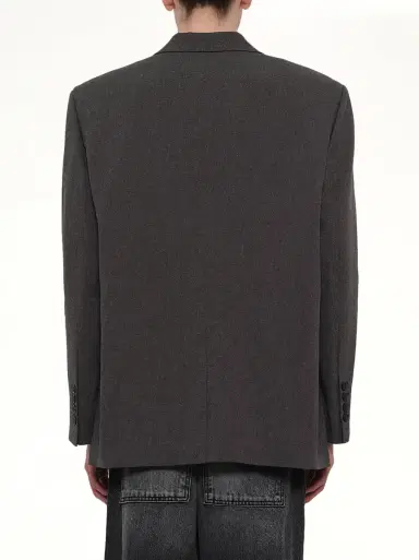 We11Done Oversized Suit Logo Blazer in Charcoal Grey | Thumbnail 5 We11Done Oversized Suit Logo Blazer in Charcoal Grey | Thumbnail 5