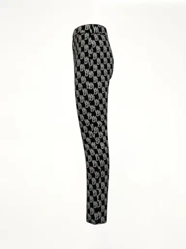We11Done Fitted Knit Side Open Jacquard Trouser | Thumbnail 2 We11Done Fitted Knit Side Open Jacquard Trouser | Thumbnail 2