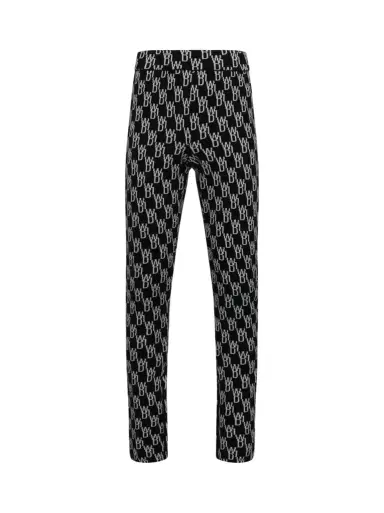 We11Done Fitted Knit Side Open Jacquard Trouser | Thumbnail 1 We11Done Fitted Knit Side Open Jacquard Trouser | Thumbnail 1