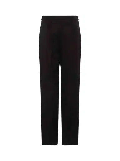 Alexander McQueen Herringbone Wide Leg Pants in Chocolate Brown | Thumbnail 1
