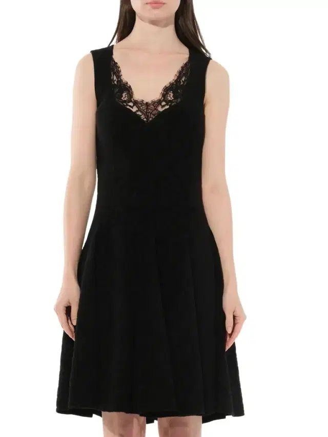 Givenchy Lace Trim Flared Dress