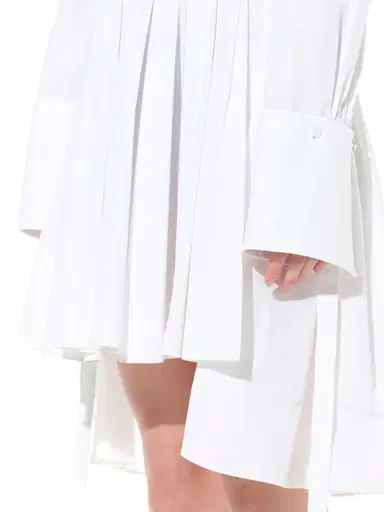 Alexander McQueen Pleated Sleeves Cotton Dress | Thumbnail 2