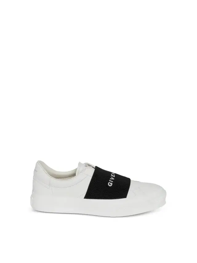Givenchy City Court Elastic Band Sneaker in White/black