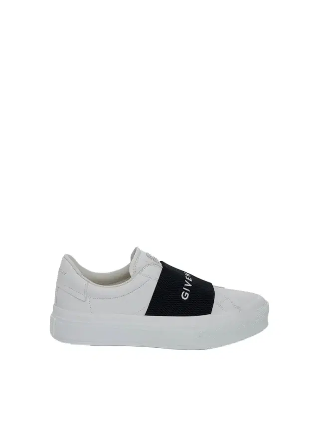 Givenchy City Court Elastic Band Sneakers in White/black White