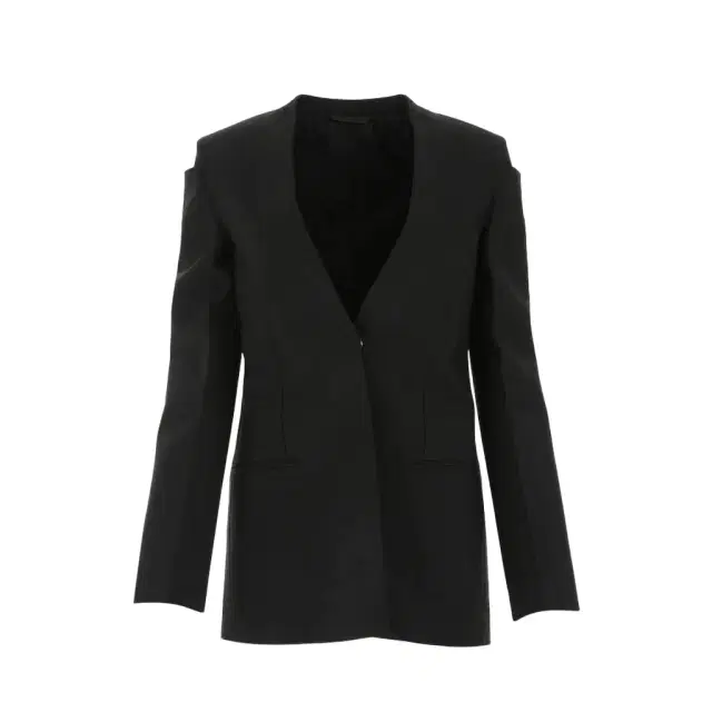 Givenchy Collarless Blazer Jacket in Wool And Mohair