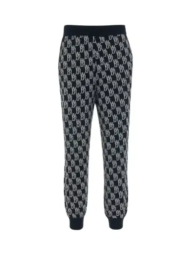 We11Done Monogram Knit Jacquard Trouser | Thumbnail 1 We11Done Monogram Knit Jacquard Trouser | Thumbnail 1