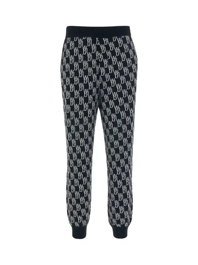 We11Done Monogram Knit Jacquard Trouser