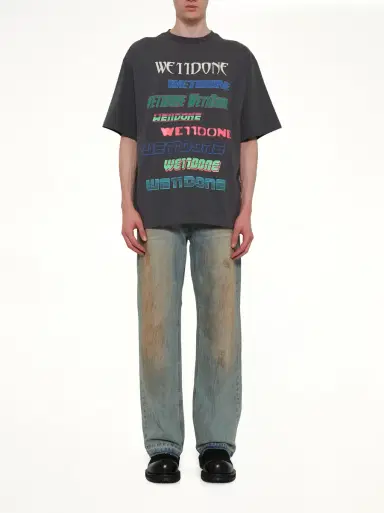 We11Done Multi Logo T-shirt in Charcoal Grey | Thumbnail 7 We11Done Multi Logo T-shirt in Charcoal Grey | Thumbnail 7