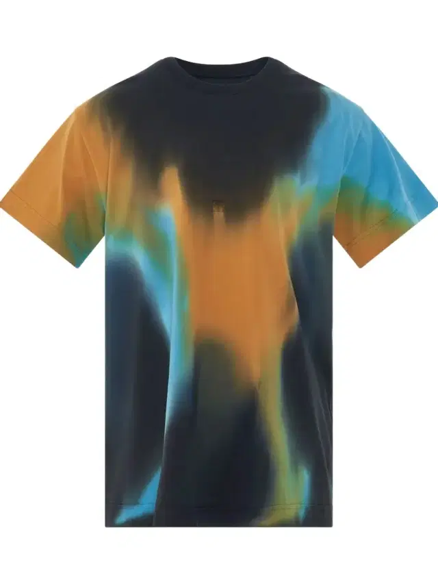 Givenchy 4G Embroidered Oversized Tiedye Back Cut T-shirt in Black/blue