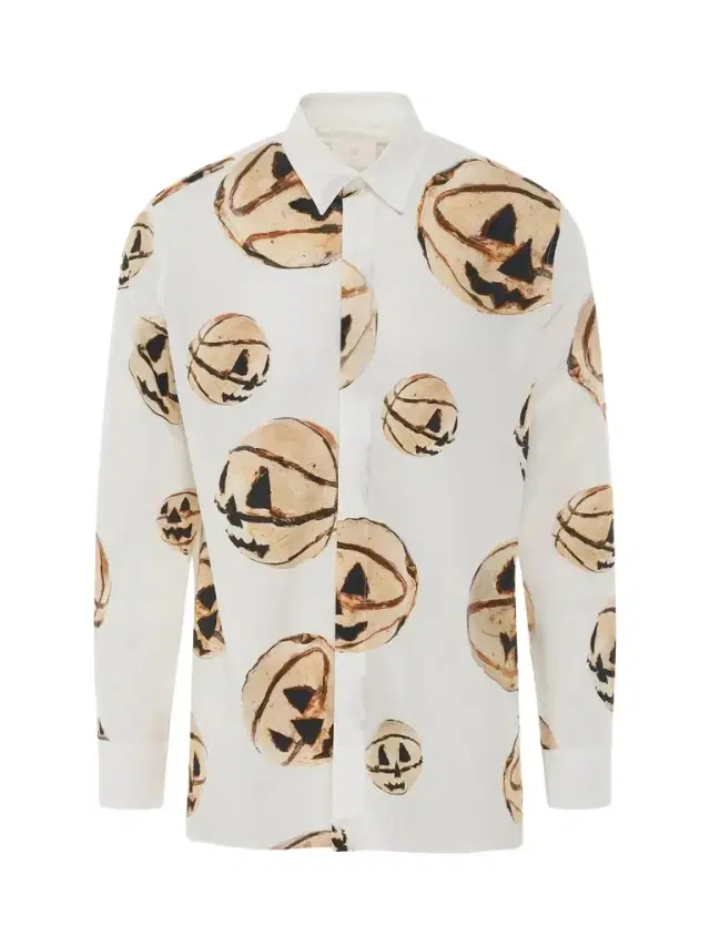 Givenchy Boxy Fit Print Shirt in White/yellow White