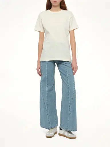 Maison Margiela Cut Out Waistband Relaxed Fit Denim Jeans Blue | Thumbnail 4