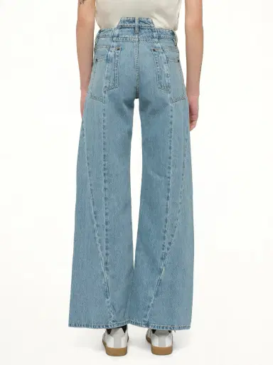 Maison Margiela Cut Out Waistband Relaxed Fit Denim Jeans Blue | Thumbnail 6