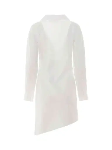 Off-White Popeline Draped Shirt Dress | Thumbnail 4 Off-White Popeline Draped Shirt Dress | Thumbnail 4