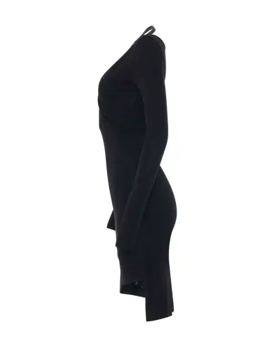 Off-White Fluid Jersey Twisted Long Sleeve Dress | Thumbnail 2