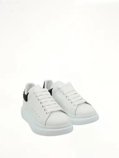 Alexander McQueen Larry Oversized Heel Sneaker in White/black Crystal | Thumbnail 3 Alexander McQueen Larry Oversized Heel Sneaker in White/black Crystal | Thumbnail 3
