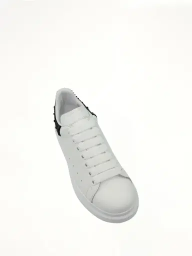 Alexander McQueen Larry Oversized Heel Sneaker in White/black Crystal | Thumbnail 4 Alexander McQueen Larry Oversized Heel Sneaker in White/black Crystal | Thumbnail 4