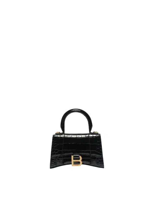Balenciaga Hourglass XS Croco Embossed Bag