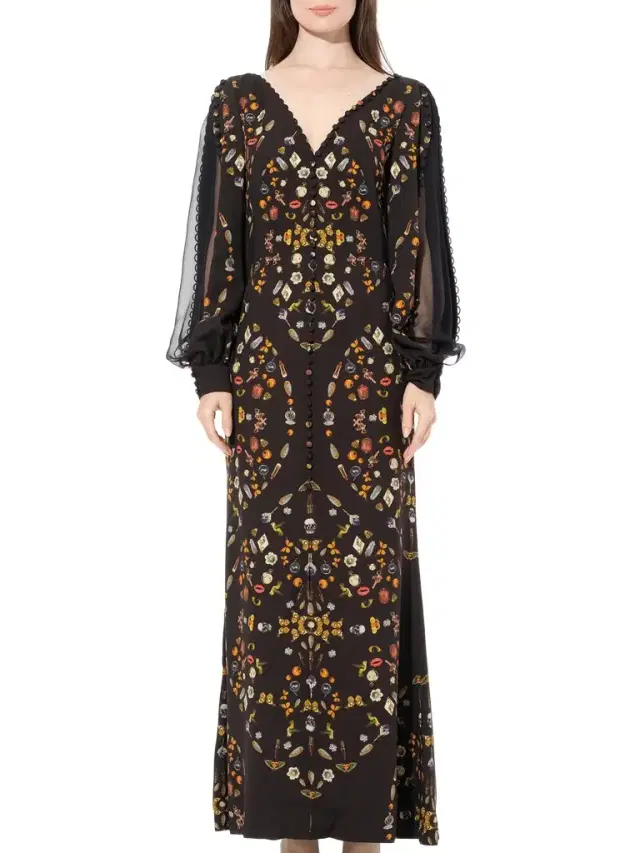 IV Long Sleeve Silk Dress IV Long Sleeve Silk Dress