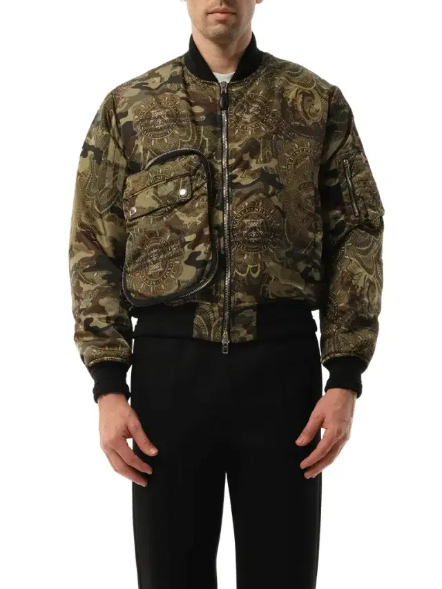 Givenchy Podium Dollar Bomber Jacket in Khaki Green