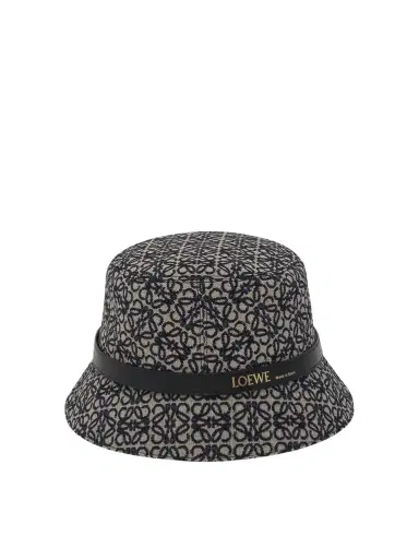 Loewe Anagram Jacquard And Calf Bucket Hat | Thumbnail 1 Loewe Anagram Jacquard And Calf Bucket Hat | Thumbnail 1