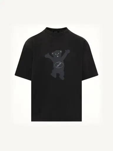 We11Done Teddy Logo T-shirt in Charcoal Black | Thumbnail 3 We11Done Teddy Logo T-shirt in Charcoal Black | Thumbnail 3