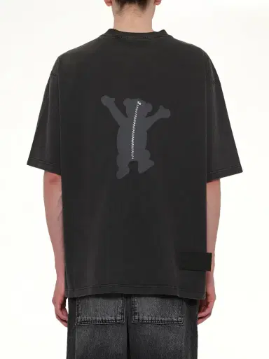 We11Done Teddy Logo T-shirt in Charcoal Black | Thumbnail 5 We11Done Teddy Logo T-shirt in Charcoal Black | Thumbnail 5