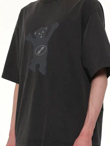 We11Done Teddy Logo T-shirt in Charcoal Black | Thumbnail 6 We11Done Teddy Logo T-shirt in Charcoal Black | Thumbnail 6