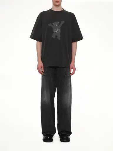 We11Done Teddy Logo T-shirt in Charcoal Black | Thumbnail 7 We11Done Teddy Logo T-shirt in Charcoal Black | Thumbnail 7