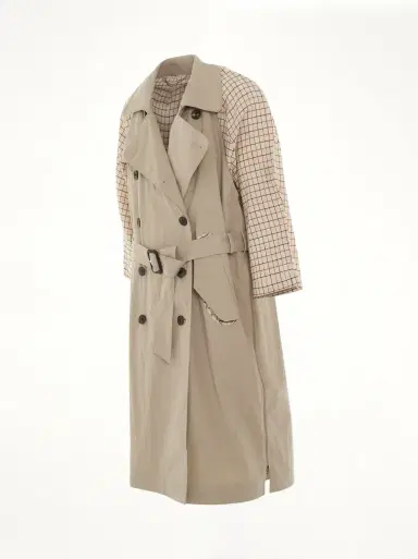 Maison Margiela Double Breasted Trench Coat in Sand Beige | Thumbnail 3 Maison Margiela Double Breasted Trench Coat in Sand Beige | Thumbnail 3