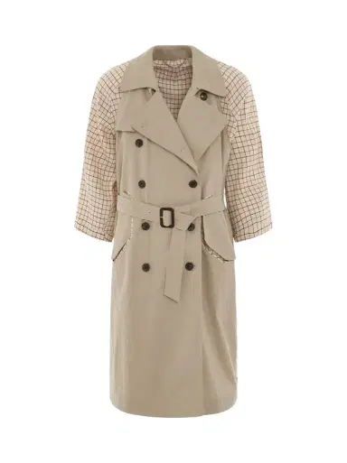 Maison Margiela Double Breasted Trench Coat in Sand Beige | Thumbnail 1 Maison Margiela Double Breasted Trench Coat in Sand Beige | Thumbnail 1