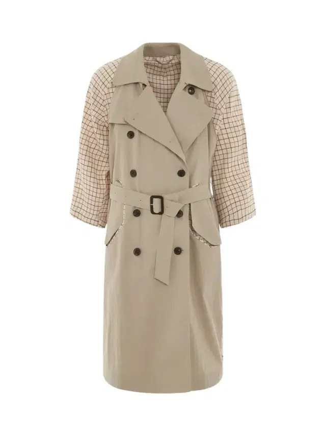 Maison Margiela Double Breasted Trench Coat in Sand Beige