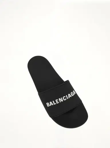 Balenciaga 3D Logo Rubber Pool Slide Sandal in Black/white | Thumbnail 4 Balenciaga 3D Logo Rubber Pool Slide Sandal in Black/white | Thumbnail 4