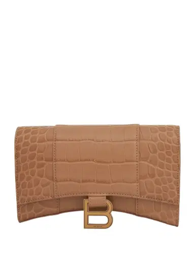 Balenciaga Hourglass Embossed Croc Wallet On Chain | Thumbnail 1 Balenciaga Hourglass Embossed Croc Wallet On Chain | Thumbnail 1