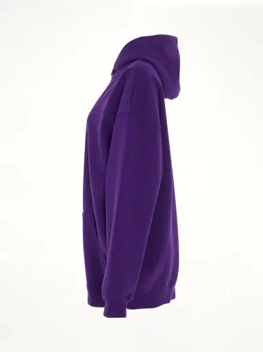 Balenciaga Medium Fit Hoodie in Deep Purple/black Purple | Thumbnail 2 Balenciaga Medium Fit Hoodie in Deep Purple/black Purple | Thumbnail 2