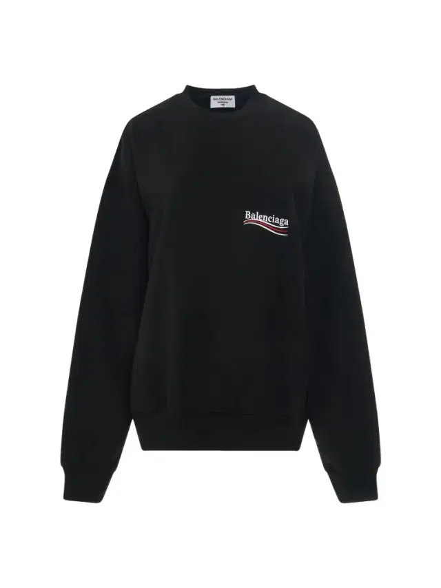 Balenciaga Political Campaign Sweatshirt in Black Black/white