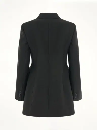 Balenciaga Double Breasted Hourglass Blazer in Khaki/black Green | Thumbnail 4 Balenciaga Double Breasted Hourglass Blazer in Khaki/black Green | Thumbnail 4