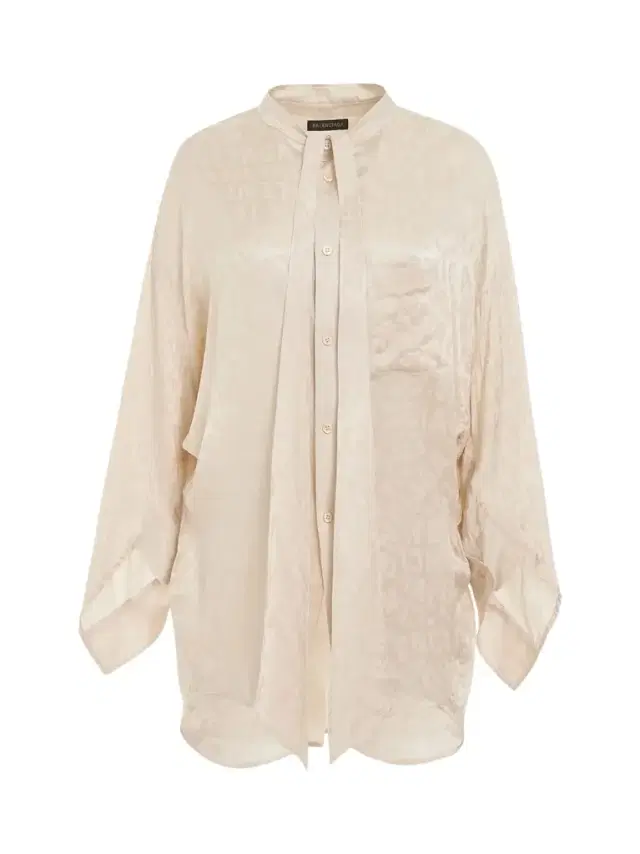 Balenciaga Twisted Swing Blouse in Dusty Ivory White