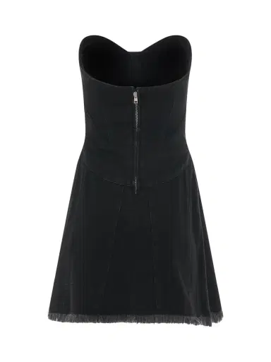 Alexander McQueen Mini Bustier Denim Dress | Thumbnail 4 Alexander McQueen Mini Bustier Denim Dress | Thumbnail 4
