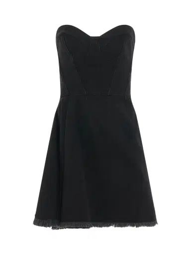 Alexander McQueen Mini Bustier Denim Dress | Thumbnail 1 Alexander McQueen Mini Bustier Denim Dress | Thumbnail 1