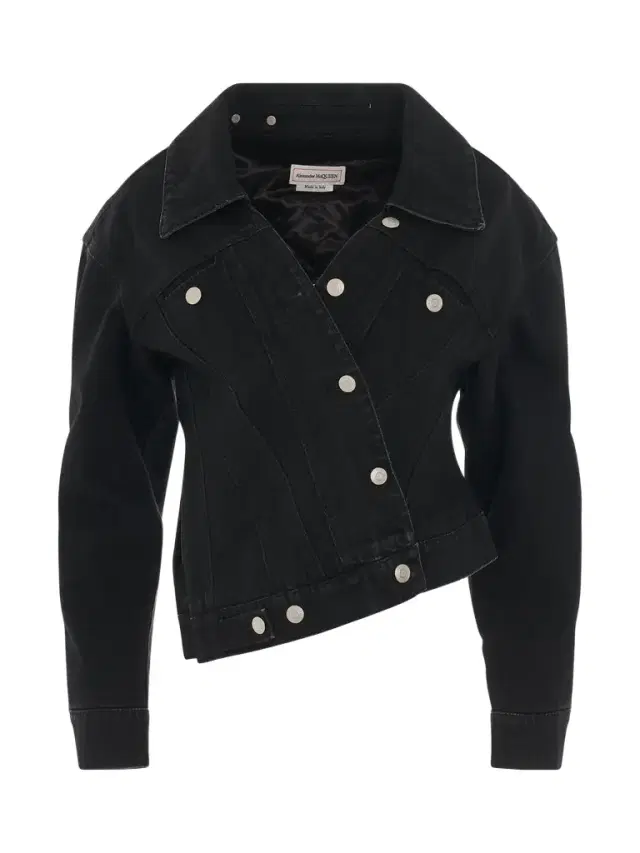 Alexander McQueen Twisted Asymmetric Denim Jacket