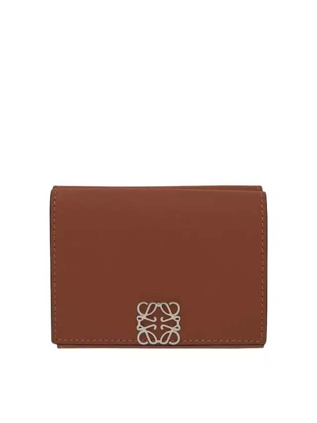 Loewe Anagram Trifold Wallet Pebble Grain Calfskin