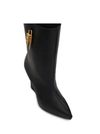 Givenchy G Lock Wedge Low Box Leather Boots | Thumbnail 4