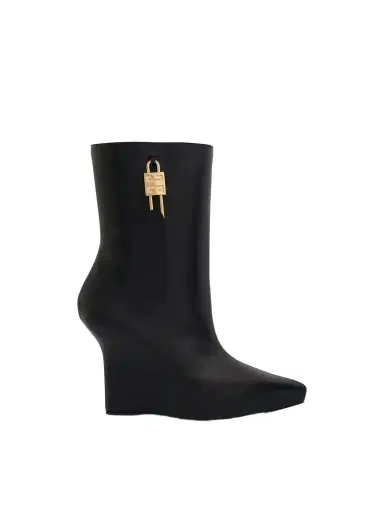 Givenchy G Lock Wedge Low Box Leather Boots | Thumbnail 1