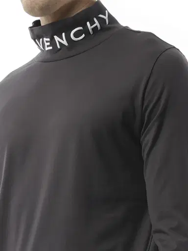 Givenchy Faded Logo Dyed Long Sleeve T-shirt in Black/grey Black | Thumbnail 2