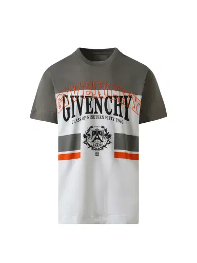 Givenchy College Print Stripes Logo T-shirt in Grey/white | Thumbnail 3 Givenchy College Print Stripes Logo T-shirt in Grey/white | Thumbnail 3